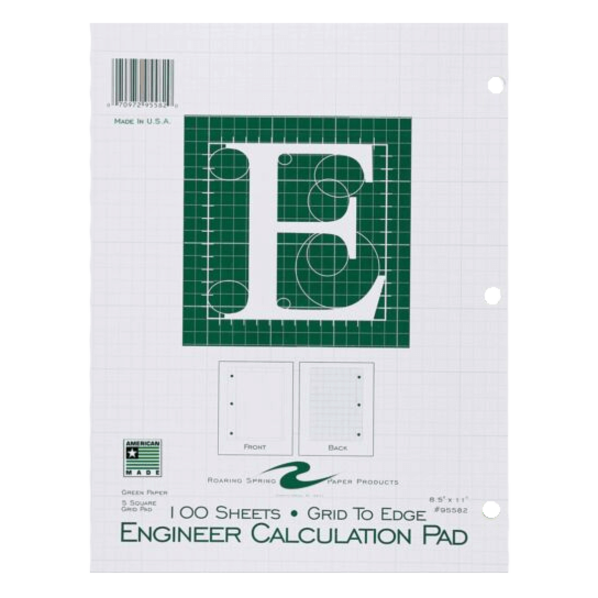 100 sheets of engineering paper.